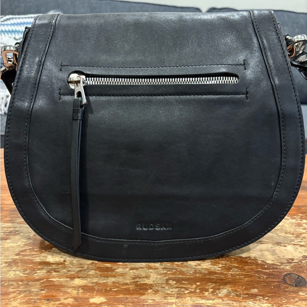 RUDSAK Black Crossbody Bag with Silver Accents - Picture 1 of 12